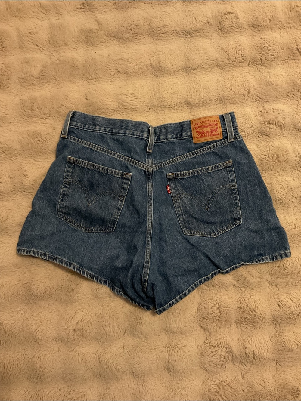 Levi's Women's Denim High Waisted Mom Shorts
